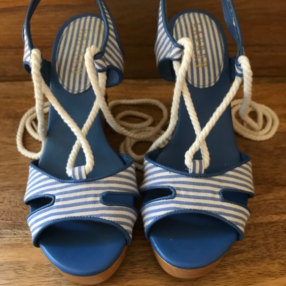 Lauren by Ralph Lauren nautical espadrille wedges - Picture 4 of 8
